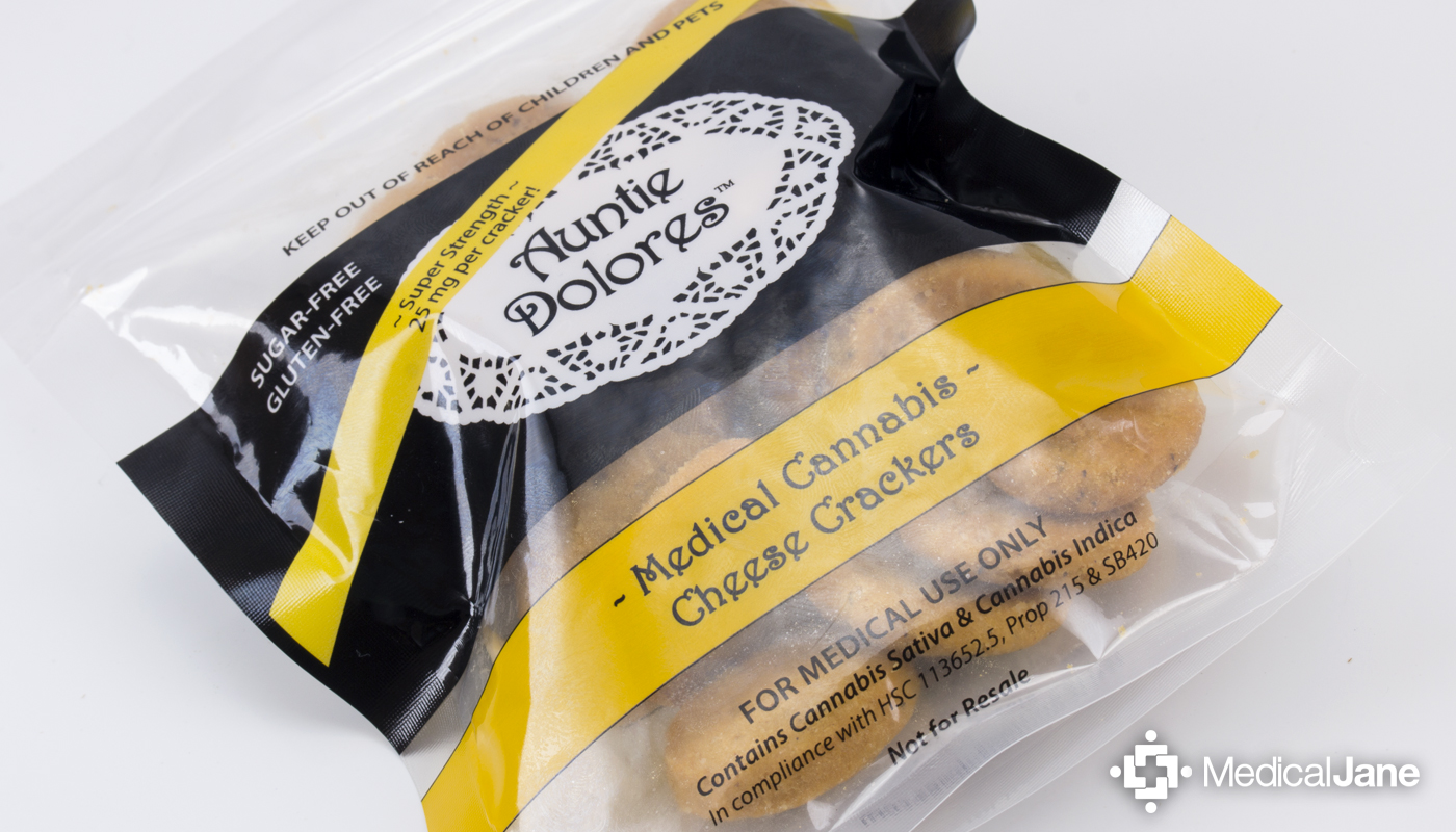 Medical Cannabis Cheese Crackers from Auntie Dolores