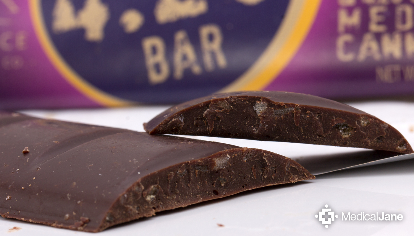 Dark Chocolate + Blackberry Popping Candy 4.20 Bar from The Venice Cookie Co.