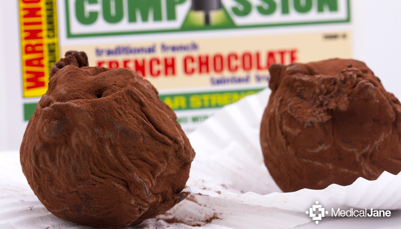 French Chocolate Tainted Truffle from Compassion Edibles