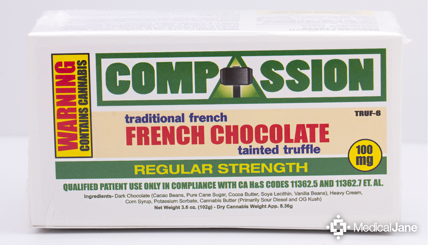 French Chocolate Tainted Truffle from Compassion Edibles