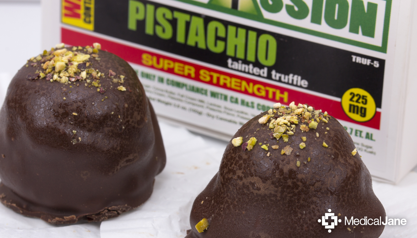 Pistachio Tainted Truffles - Super Strength from Compassion Edibles